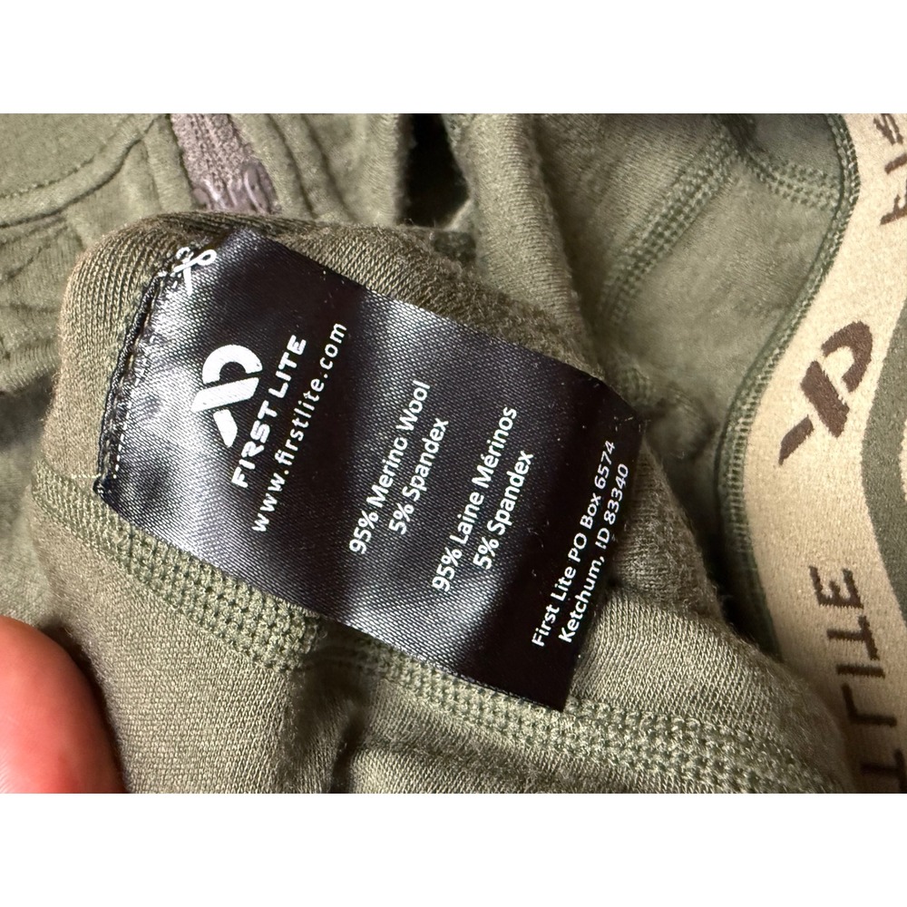 First Lite Kiln Midweight 250 Merino-X Base Layer Full Side Zip Pants Mens MD - Picture 5 of 7